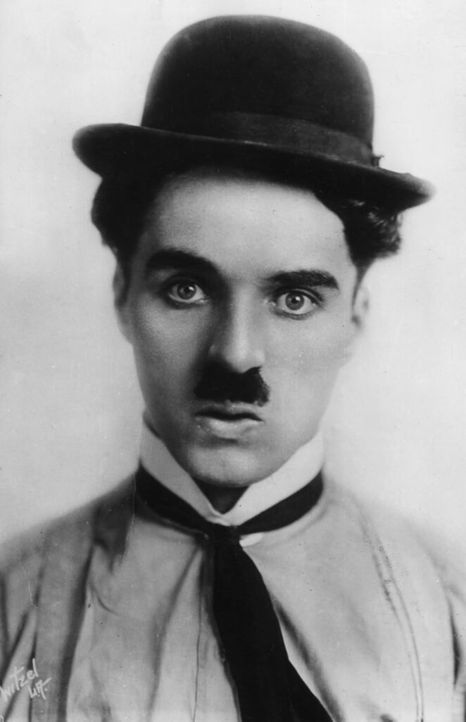 A funny picture of Charlie Chaplin
